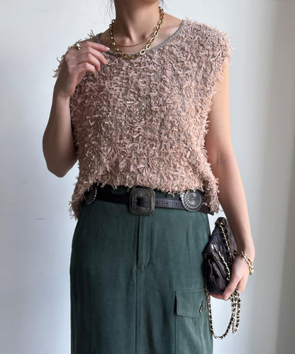 薄紗紗線針織背心（網絡限定）