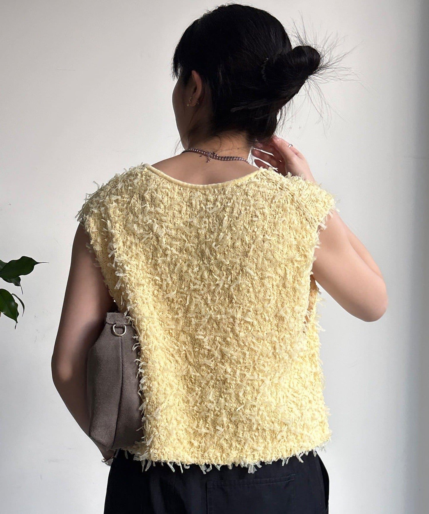 薄紗紗線針織背心（網絡限定）