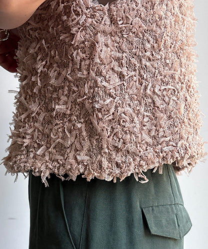 薄紗紗線針織背心（網絡限定）