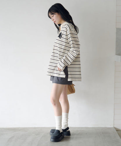 毛巾繡條紋Polo衫