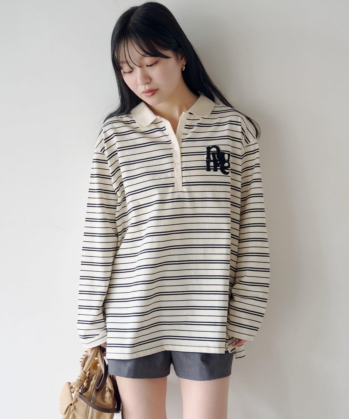 毛巾繡條紋Polo衫