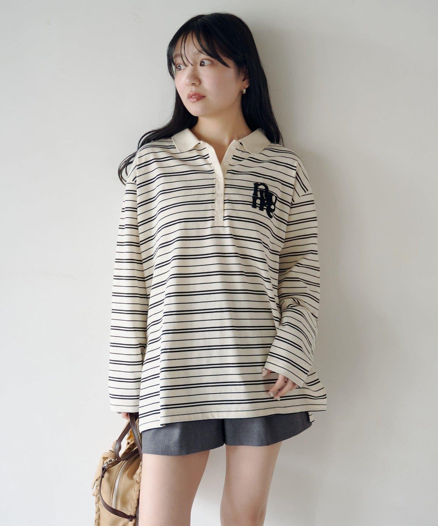 毛巾繡條紋Polo衫