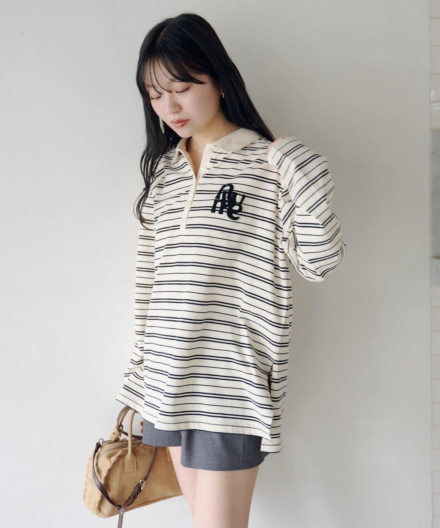 毛巾繡條紋Polo衫