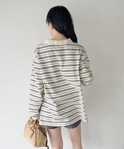 毛巾繡條紋Polo衫