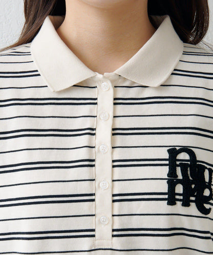 毛巾繡條紋Polo衫
