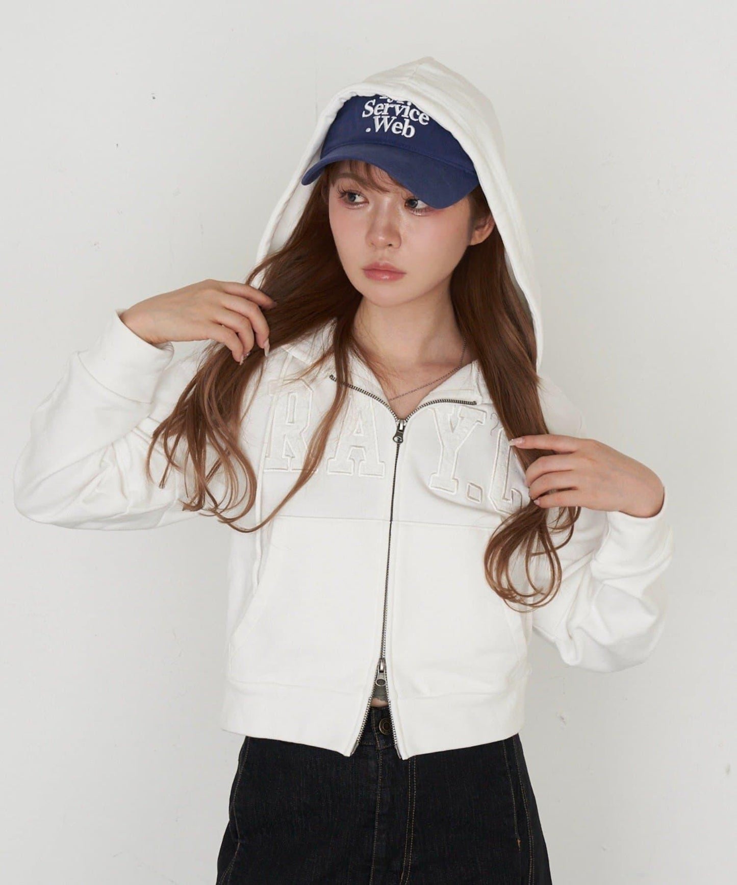 標誌拼接設計 連帽衛衣