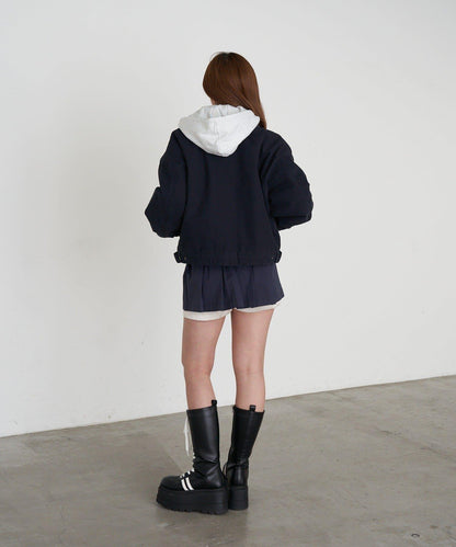 標誌拼接設計 連帽衛衣