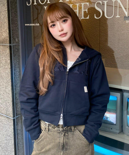 標誌拼接設計 連帽衛衣