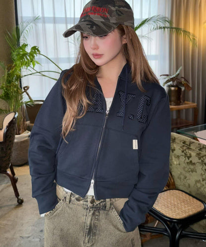 標誌拼接設計 連帽衛衣