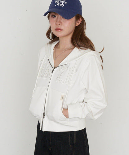 標誌拼接設計 連帽衛衣