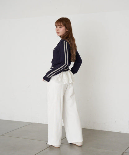 開領線條Logo針織 針織衫