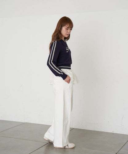 開領線條Logo針織 針織衫