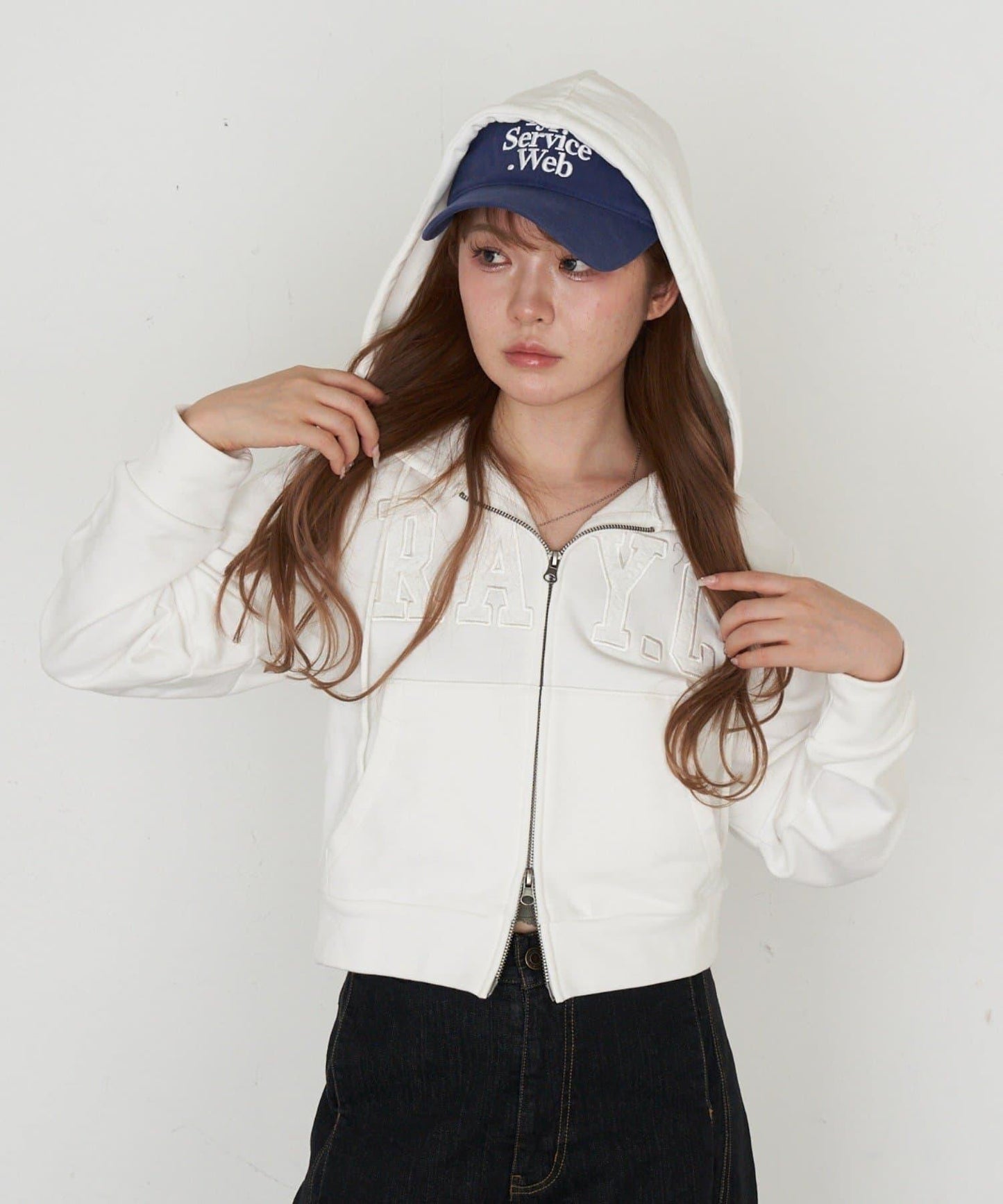 標誌拼接設計 連帽衛衣