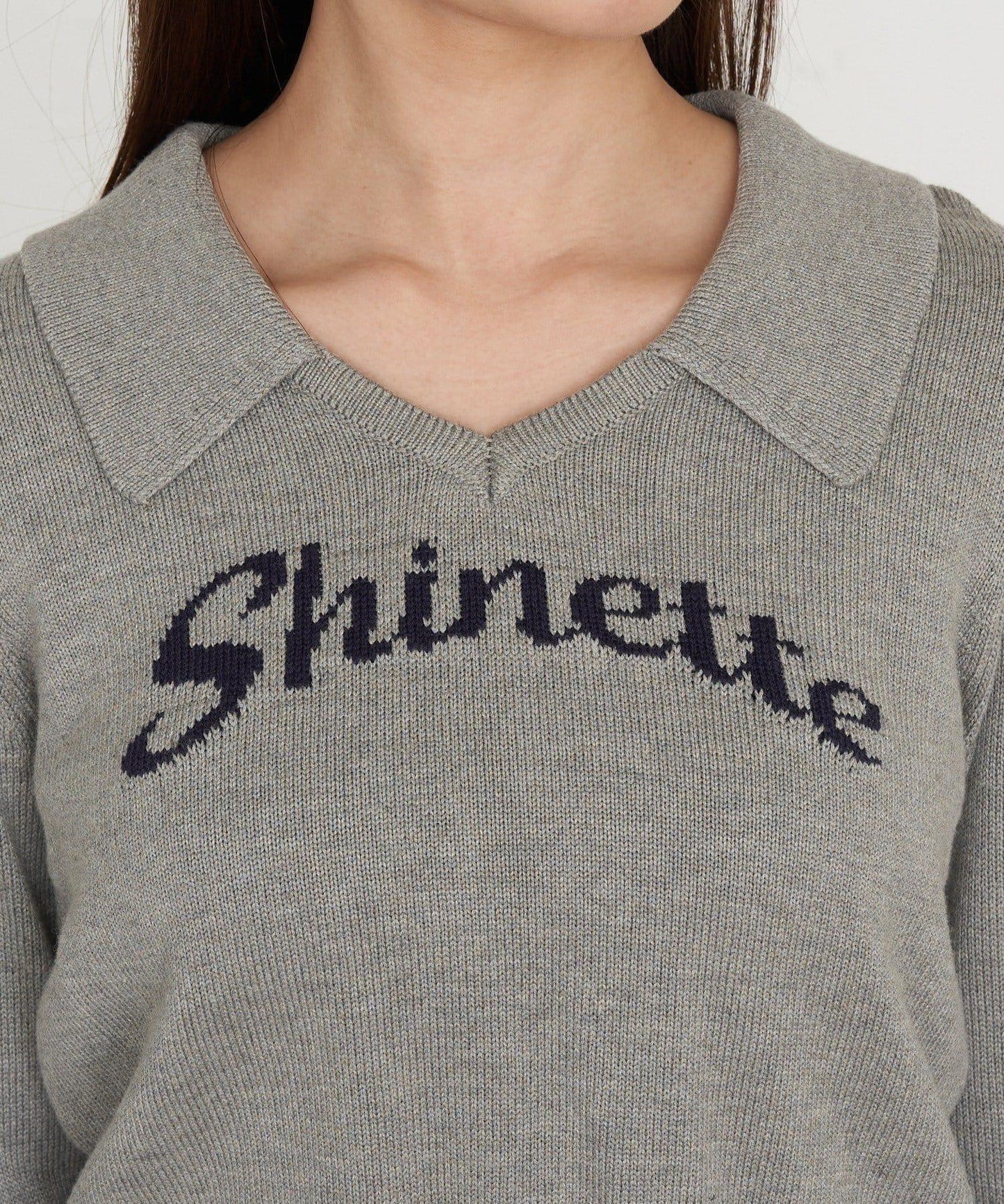 開領線條Logo針織 針織衫