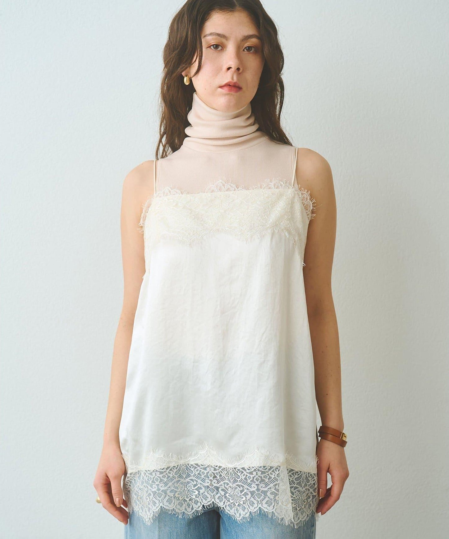 緞面蕾絲吊帶背心