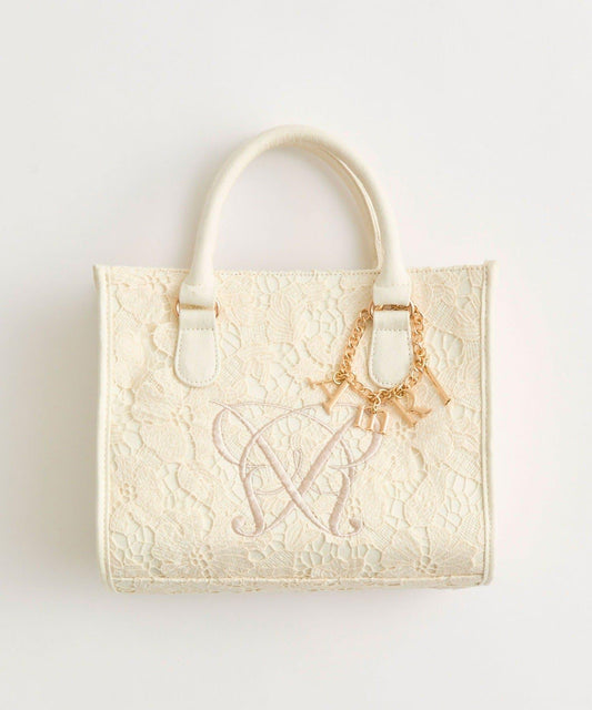 霧面蕾絲迷你托特包