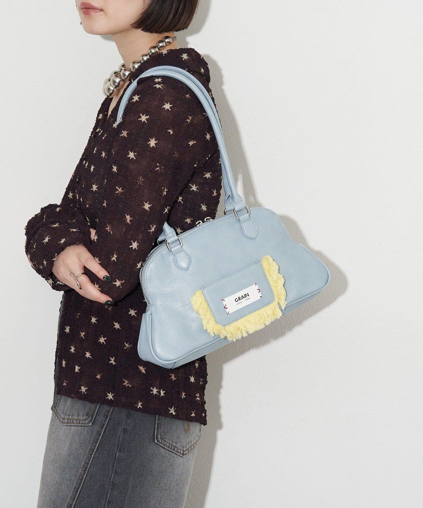 GRAIN/グレイン 流蘇變形手提包
