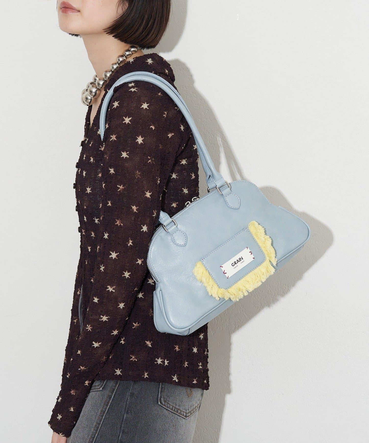 GRAIN/グレイン 流蘇變形手提包