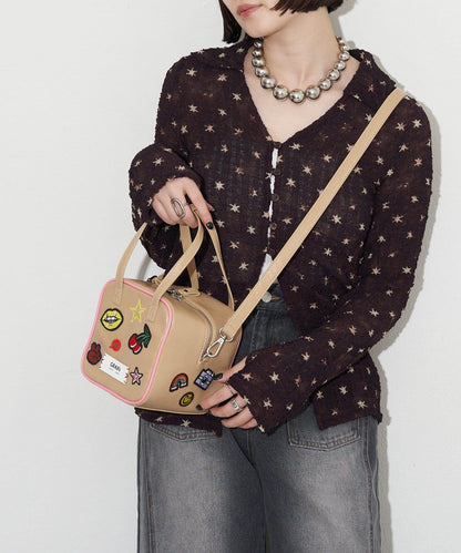 GRAIN/グレイン 2WAY 拼貼徽章方形單肩包