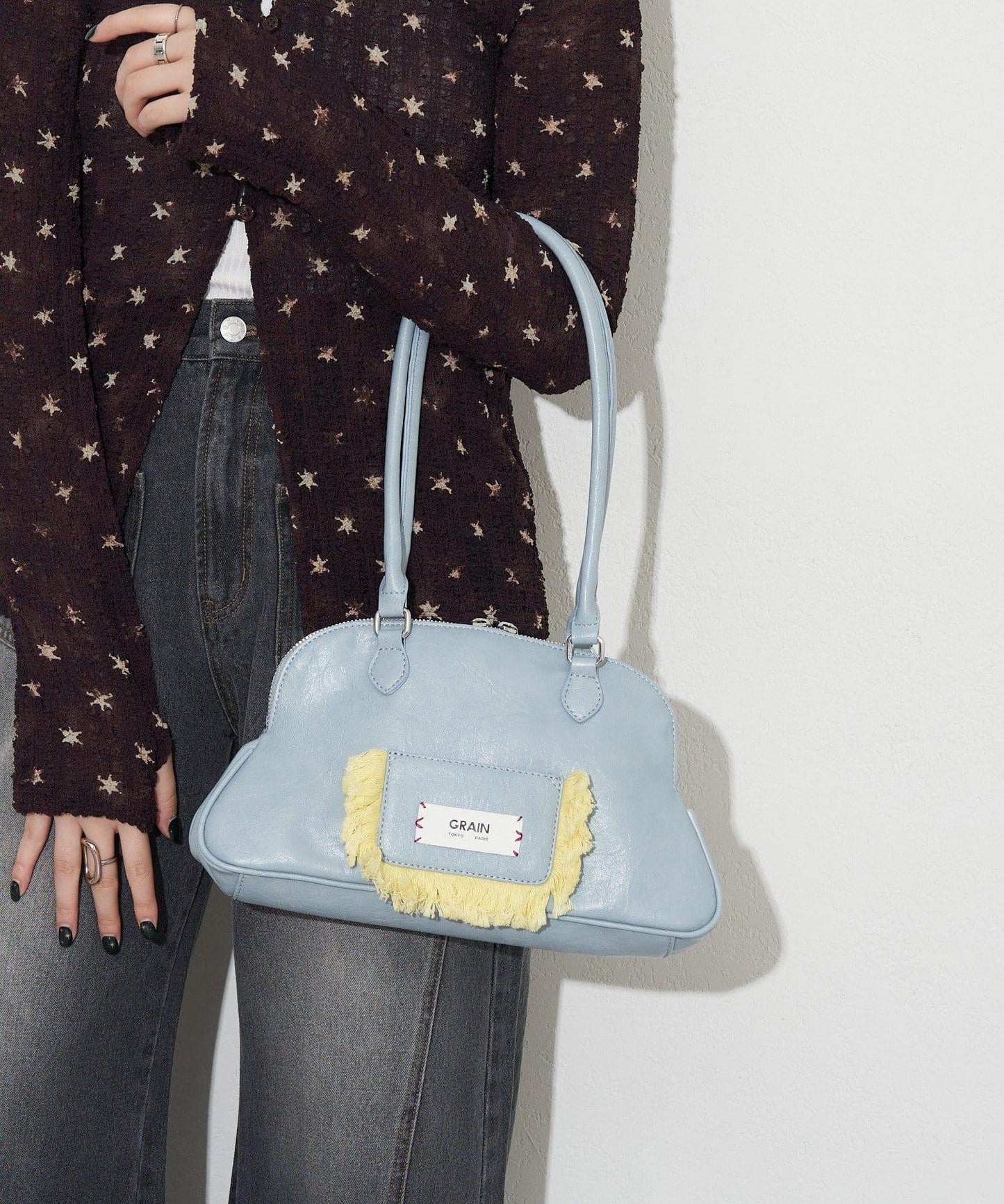 GRAIN/グレイン 流蘇變形手提包