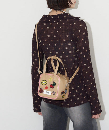 GRAIN/グレイン 2WAY 拼貼徽章方形單肩包