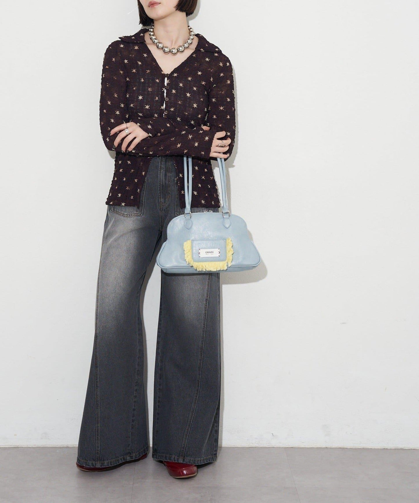 GRAIN/グレイン 流蘇變形手提包