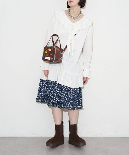 GRAIN/グレイン 2WAY 拼貼徽章方形單肩包