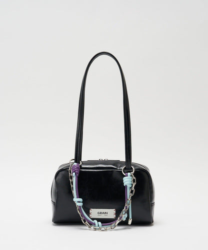 GRAIN/グレイン 配色皮革鏈條波士頓包