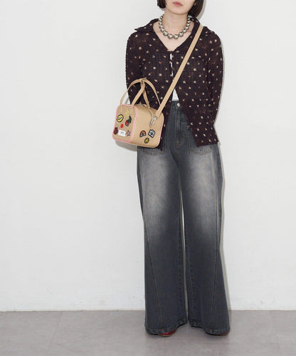 GRAIN/グレイン 2WAY 拼貼徽章方形單肩包