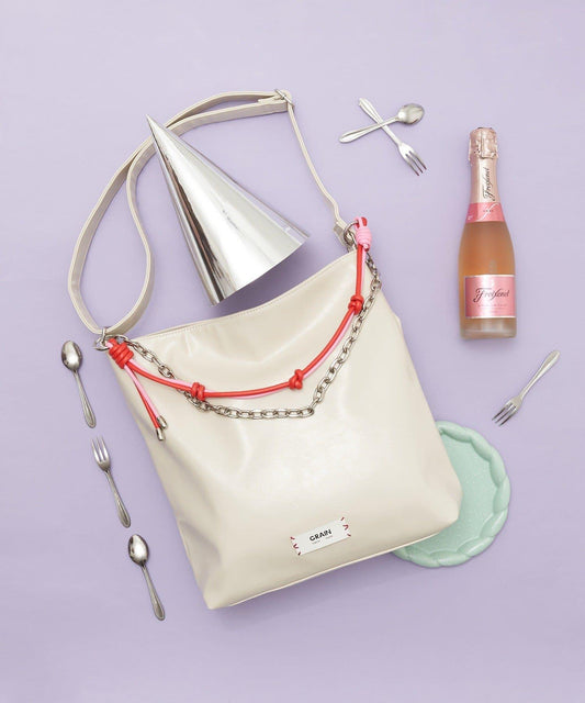 GRAIN 配色皮革鏈條 2WAY 單肩包