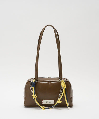 GRAIN/グレイン 配色皮革鏈條波士頓包