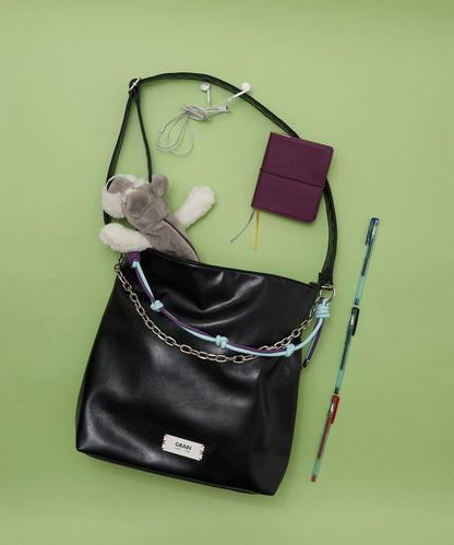 GRAIN 配色皮革鏈條 2WAY 單肩包