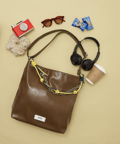 GRAIN 配色皮革鏈條 2WAY 單肩包