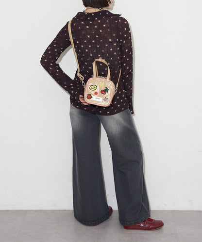 GRAIN/グレイン 2WAY 拼貼徽章方形單肩包