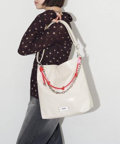 GRAIN 配色皮革鏈條 2WAY 單肩包