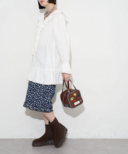 GRAIN/グレイン 2WAY 拼貼徽章方形單肩包