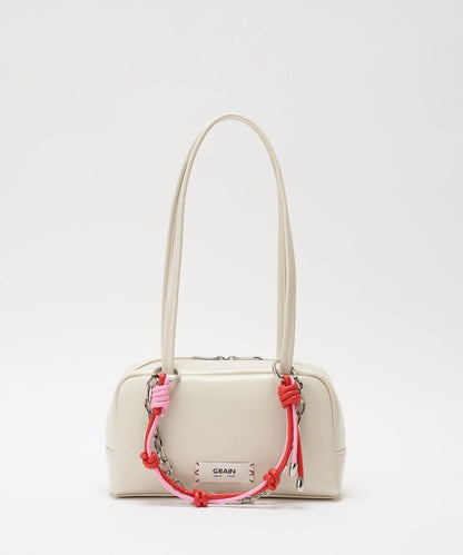 GRAIN/グレイン 配色皮革鏈條波士頓包