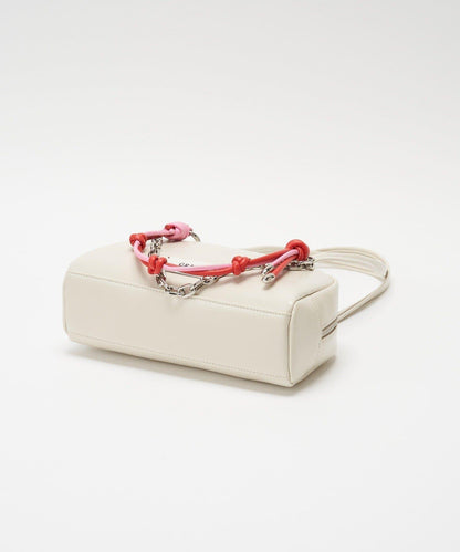 GRAIN/グレイン 配色皮革鏈條波士頓包