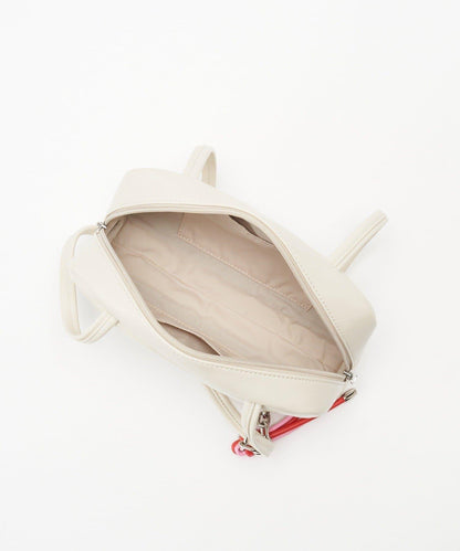 GRAIN/グレイン 配色皮革鏈條波士頓包