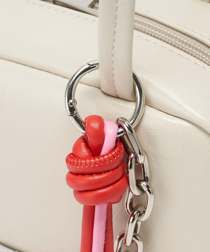 GRAIN/グレイン 配色皮革鏈條波士頓包