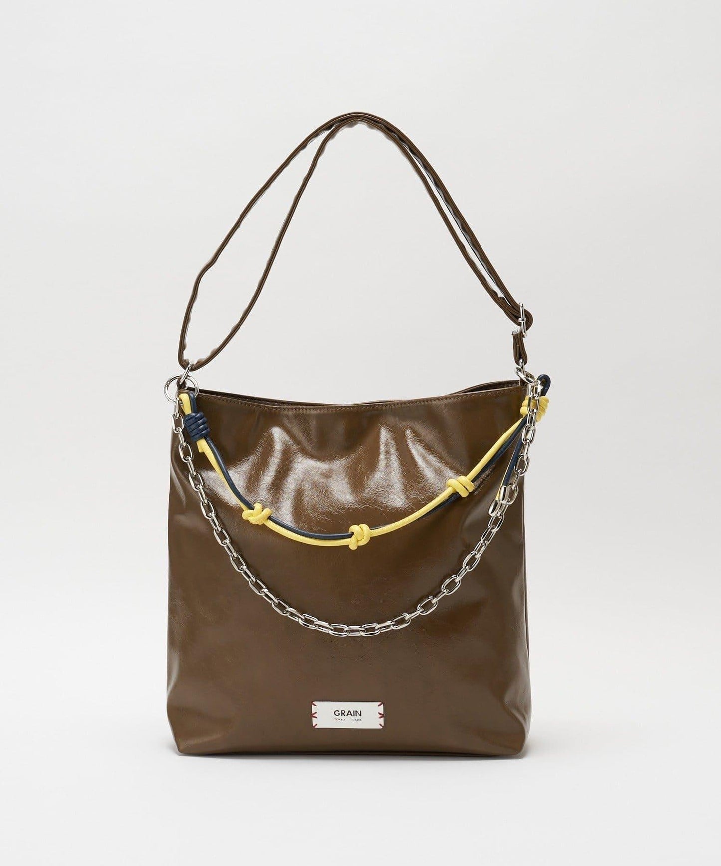 GRAIN 配色皮革鏈條 2WAY 單肩包