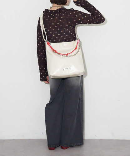 GRAIN 配色皮革鏈條 2WAY 單肩包