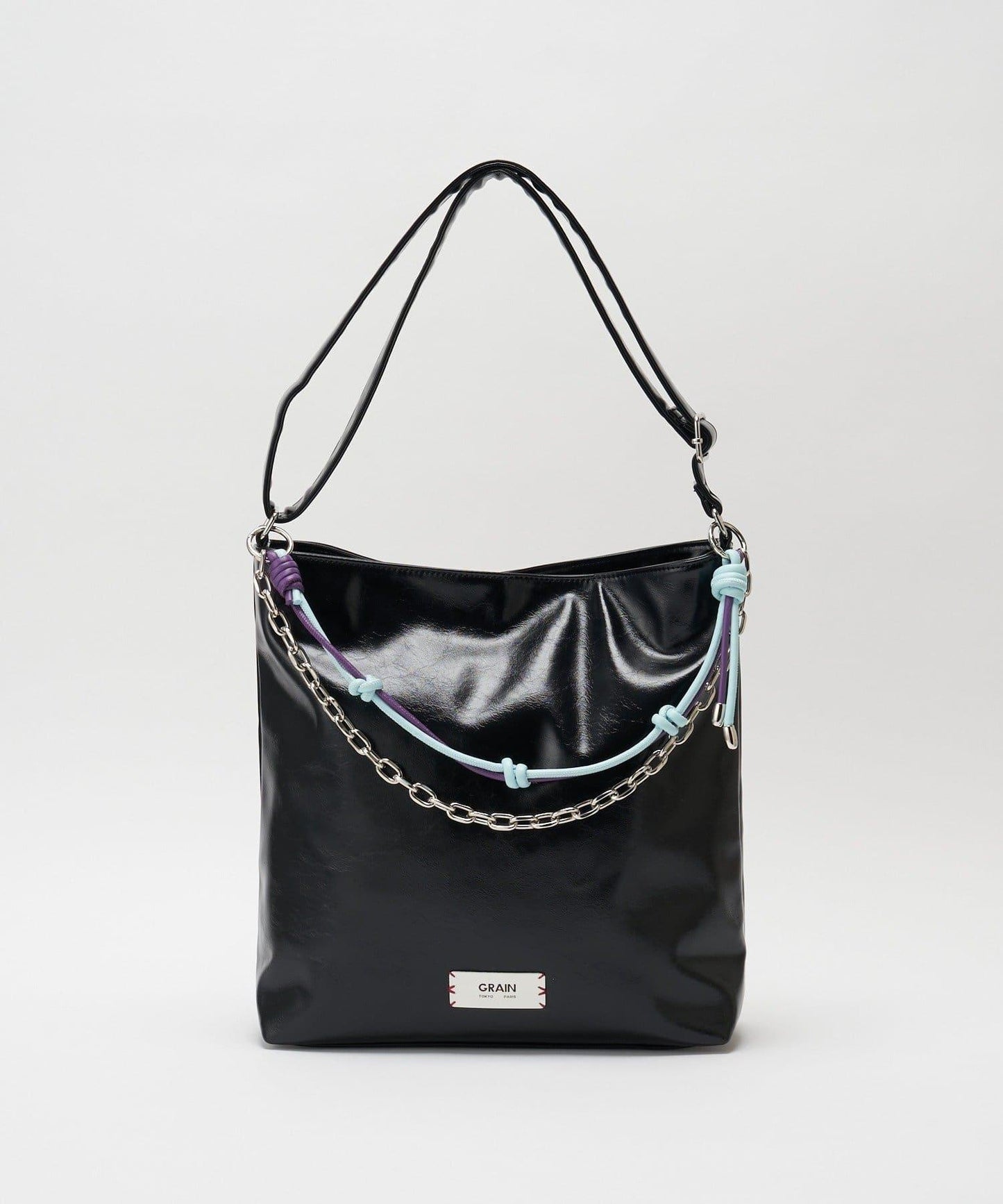 GRAIN 配色皮革鏈條 2WAY 單肩包