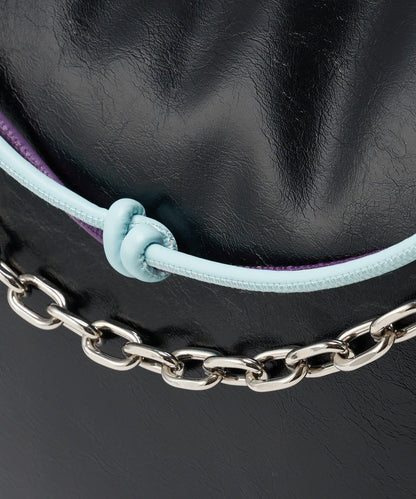 GRAIN 配色皮革鏈條 2WAY 單肩包