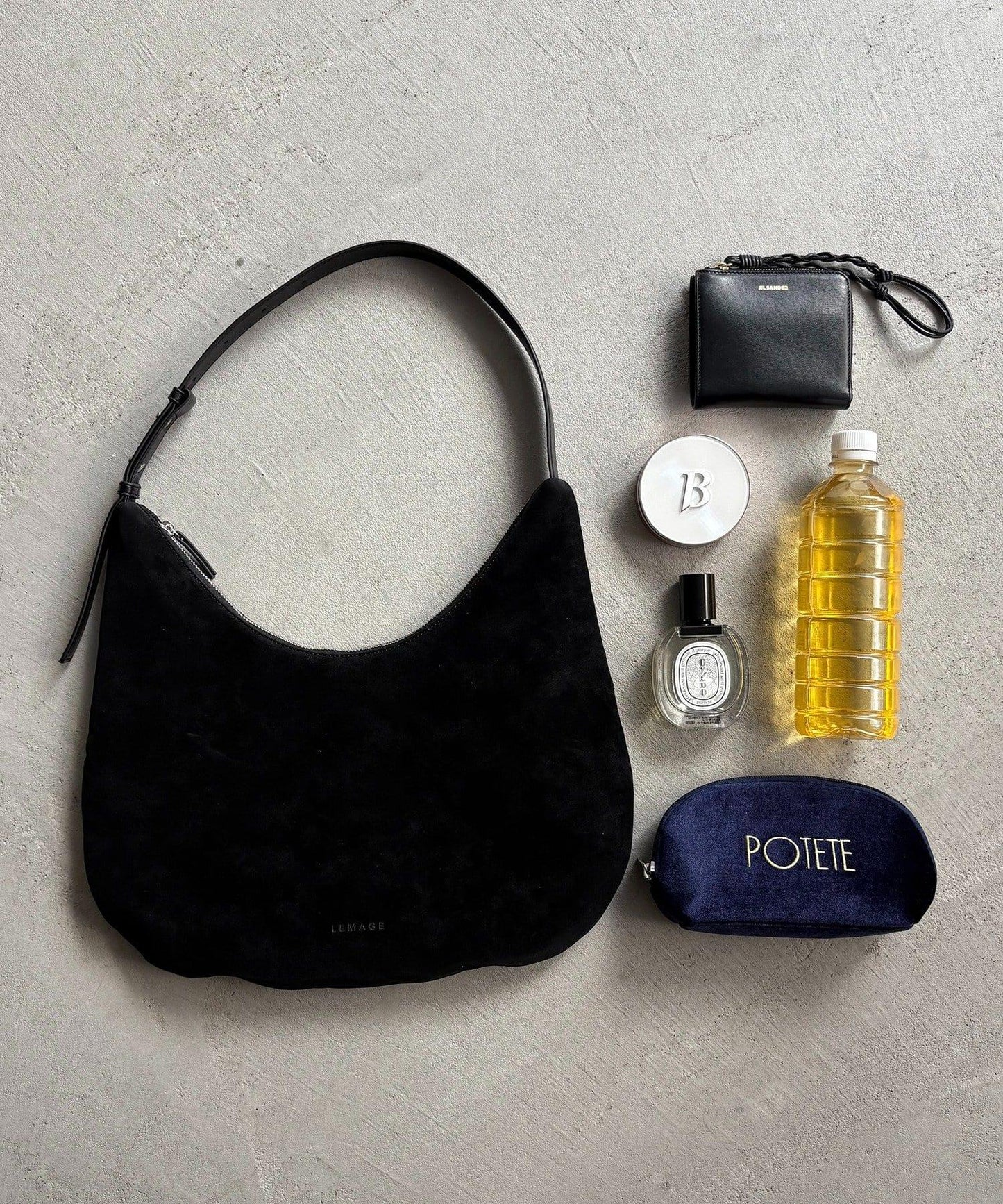 CAPRICIEUX LE'MAGE 半圓造型 努巴克 單肩包