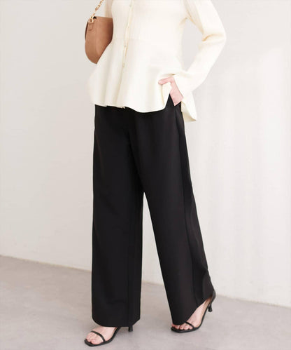 垂墜感寬鬆彈力休閒褲