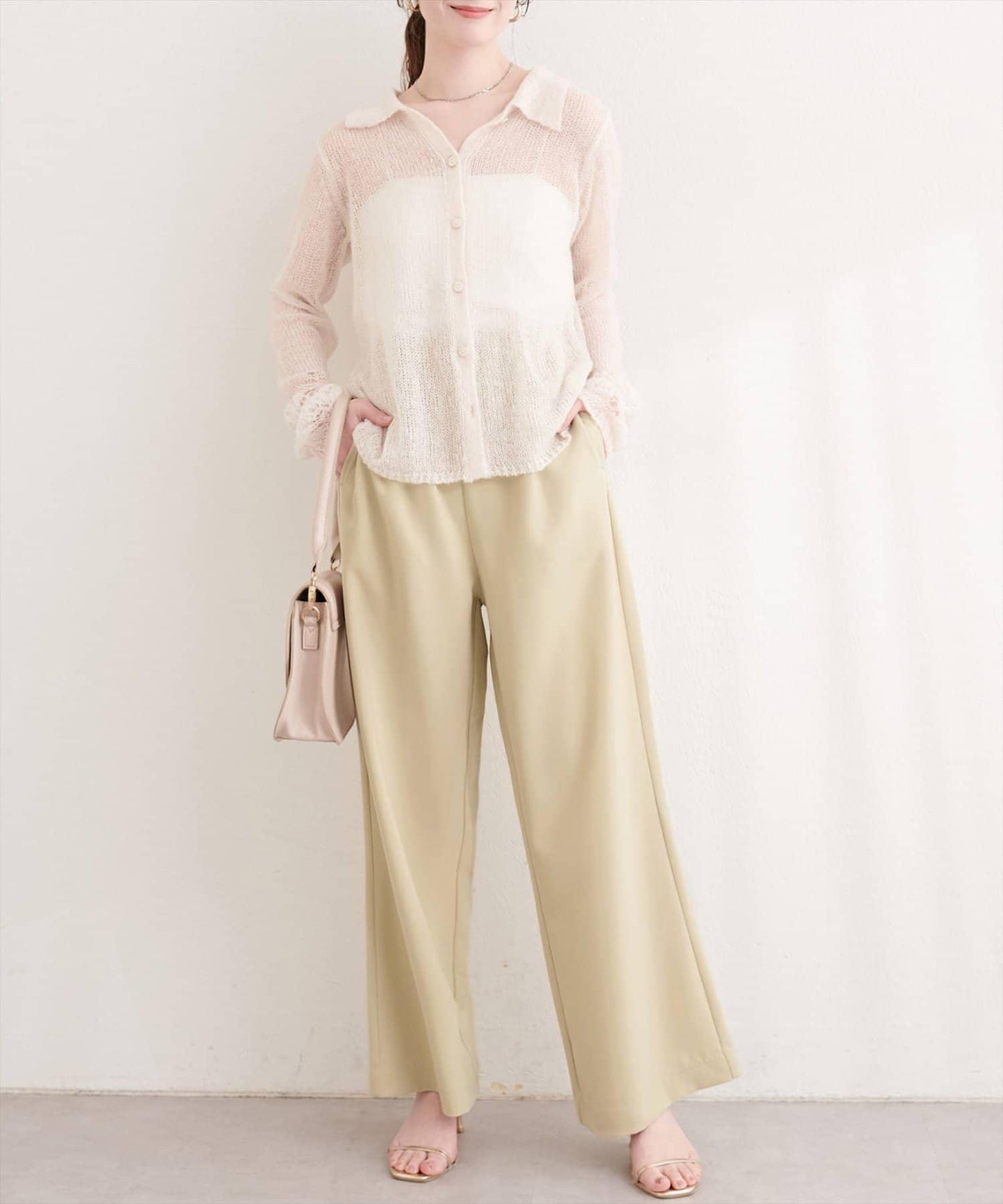 垂墜感寬鬆彈力休閒褲