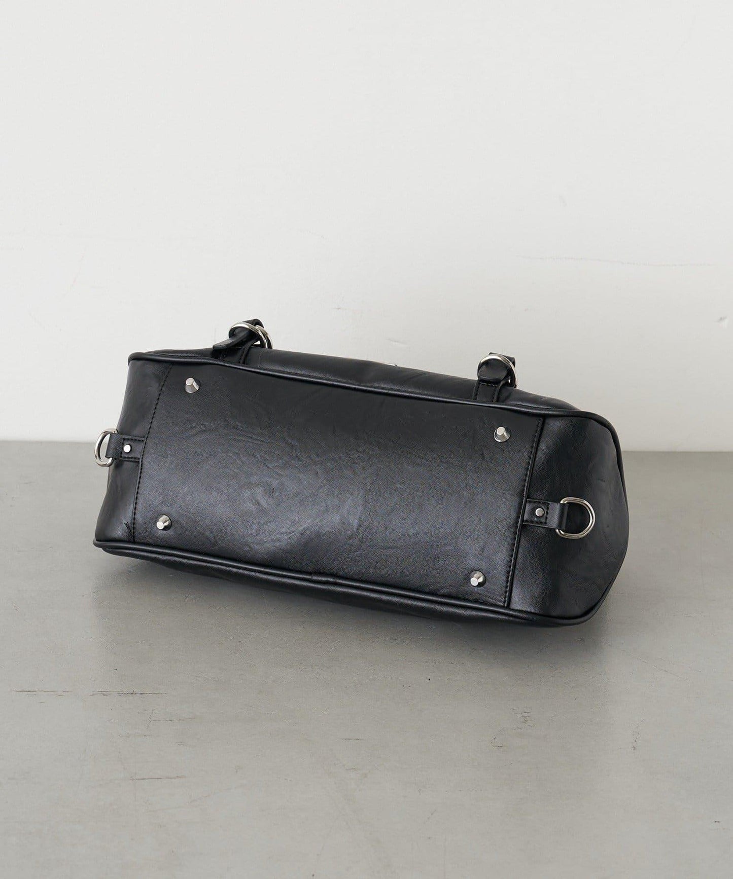 帶裝飾帶拉鍊口袋單肩包