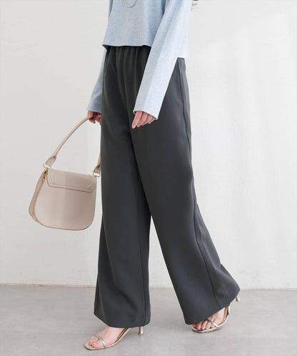 垂墜感寬鬆彈力休閒褲