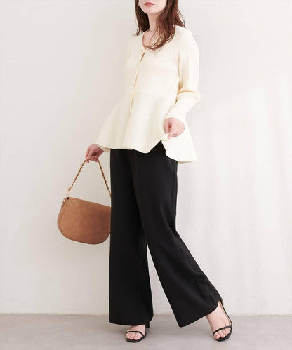 垂墜感寬鬆彈力休閒褲